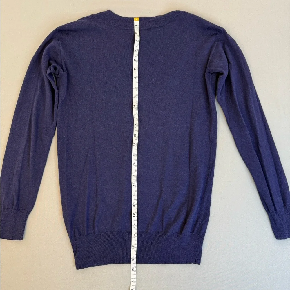 Gap V Neck Sweater Women’s Size XS Navy Blue Cotton Cashmere Blend - Picture 10 of 12